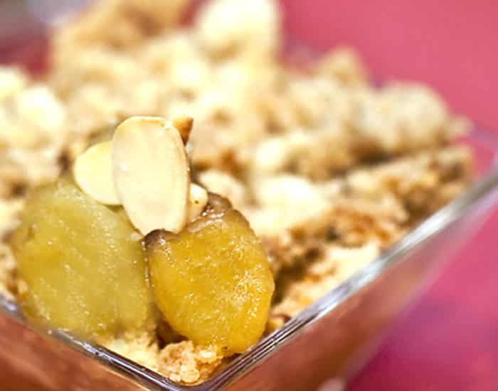 Crumble à la pêche