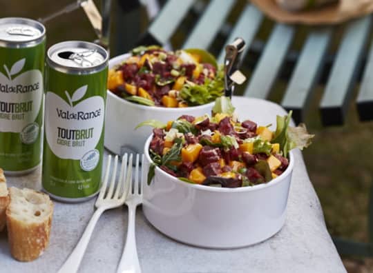 Salade tartare de canard à la mangue et canette tout Brut