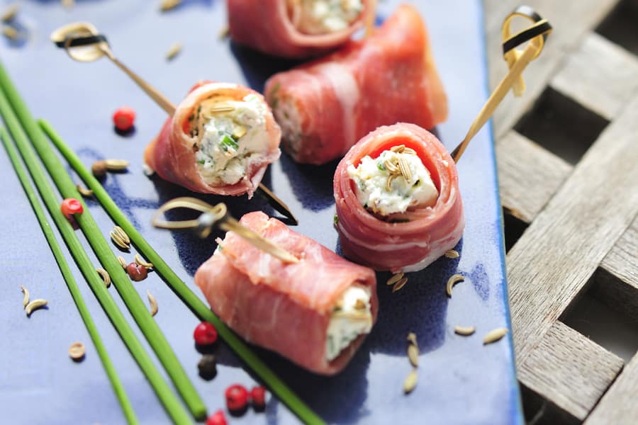 Rouleaux de jambon cru au fromage frais - Val de Rance