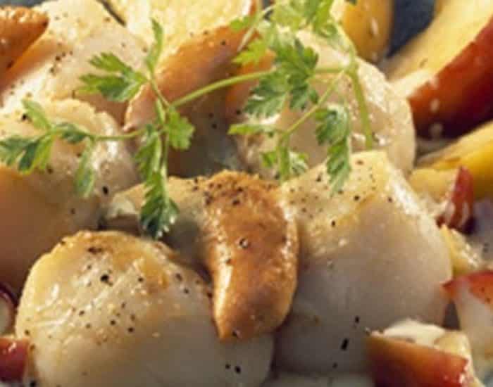 Coquilles Saint-Jacques au cidre