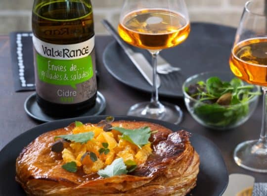 Galette des rois salée fenouil, mandarine et fleur d’agastache et cidre Brut Envies de...