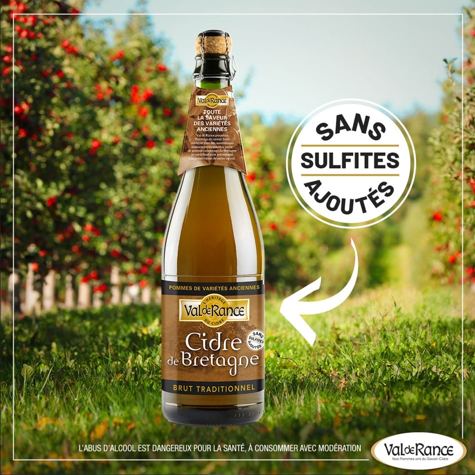 Le Cidre de Bretagne Brut Traditionnel devient Sans Sulfites Ajoutés ! Val de Rance
